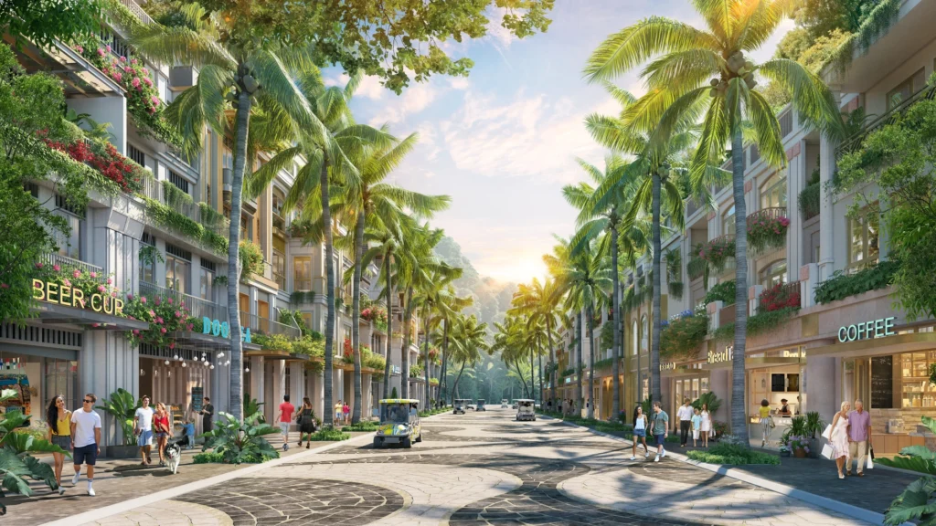 nha pho xanh island