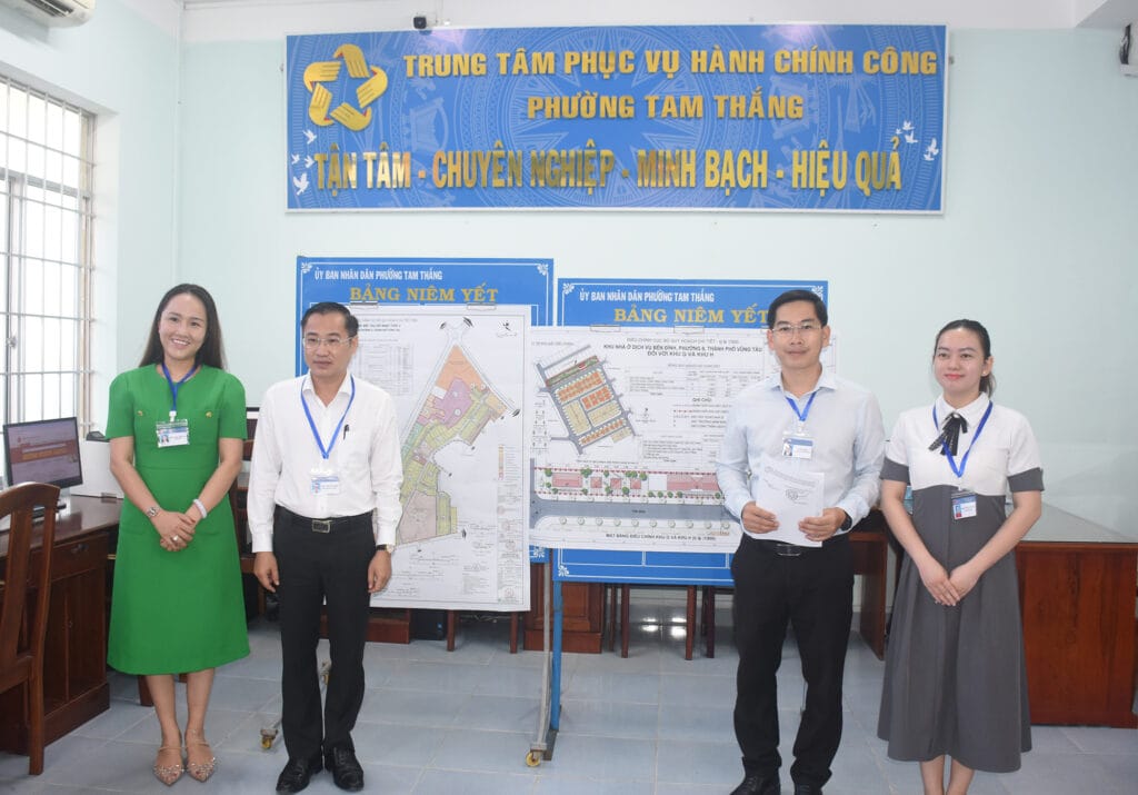 Phường Tam Thắng công bố 14 khu vực miễn giấy phép xây dựng: Động lực thúc đẩy phát triển đô thị Vũng Tàu 1 lanh dao phuong tam thang vung tau