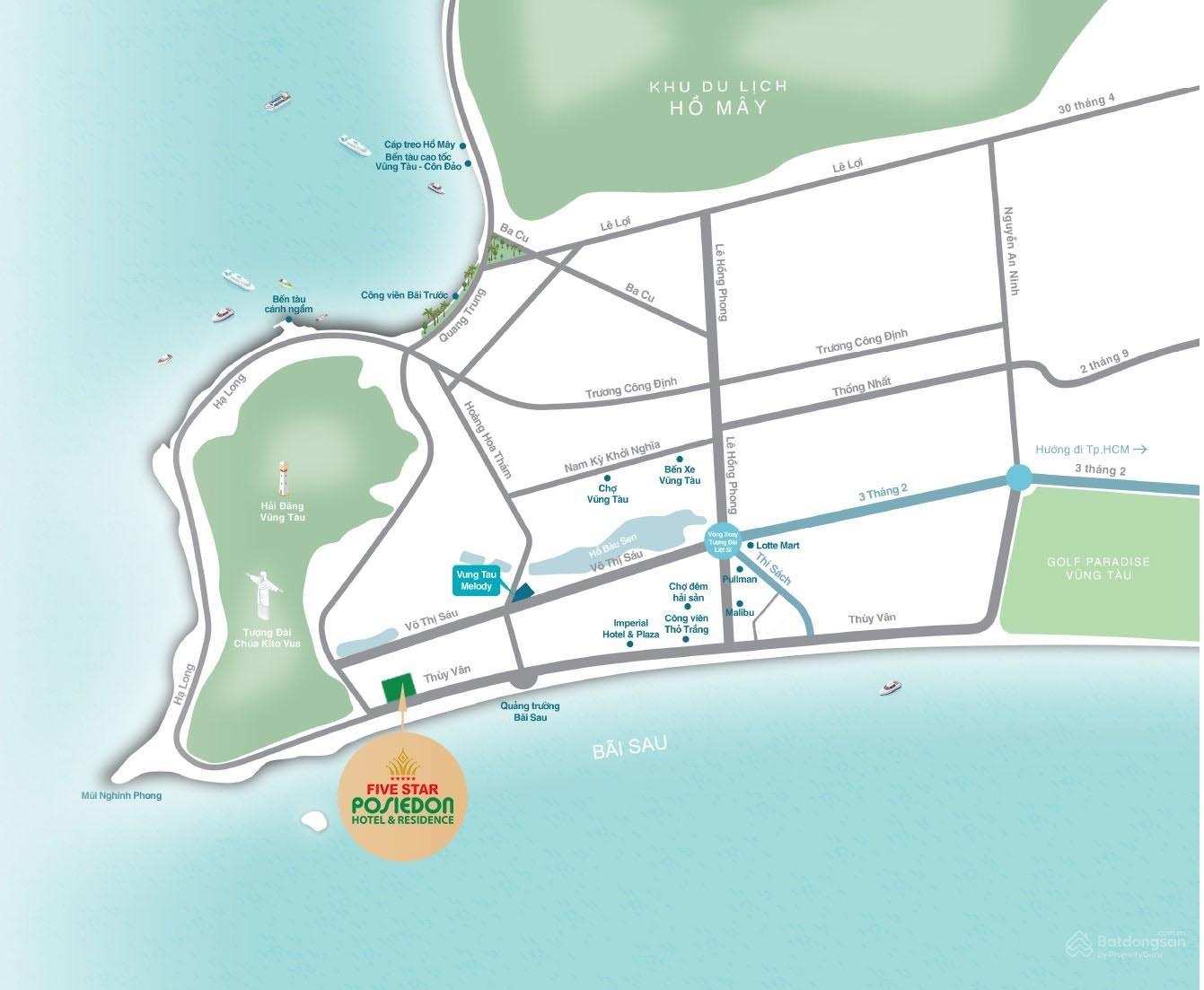 vị trí Fivestar Poseidon Vũng Tàu 